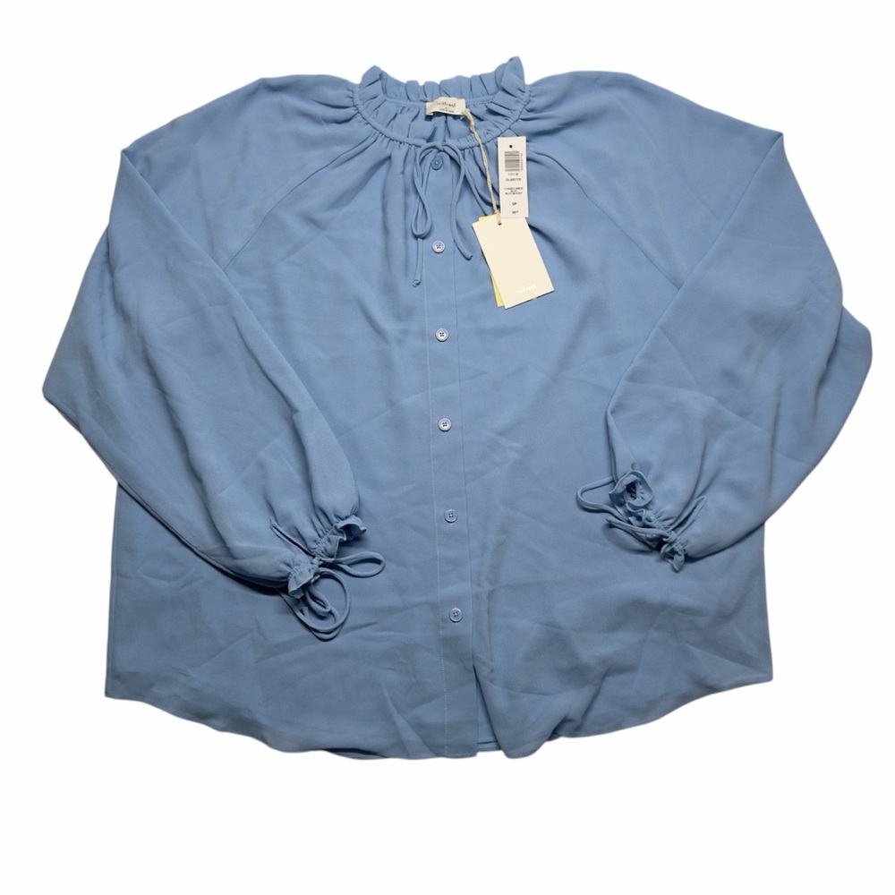 Aritzia Wilfred Olivette Blouse Womens Small Cornflower Blue